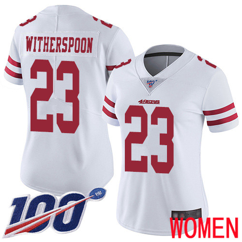 San Francisco 49ers Limited White Women Ahkello Witherspoon Road NFL Jersey Football #23 San Francisco 49ers->youth nfl jersey->Youth Jersey